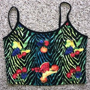SALE 3 for $5 Fruit Print Crop Tank Top